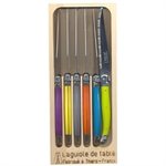 6 couteaux Laguiole Trendy Mix et coffret bois Jean Dubost